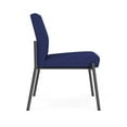 thumbnail image 2 of Mystic Reception Waiting Room Armless Guest Chair / Charcoal Steel / Blue, 2 of 5