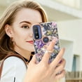 thumbnail image 5 of Compatible for Motorola Moto G Pure/Moto G Power 2022 Case with Ring Kickstand Holder Clear Floral Pattern Hybrid PC TPU Shockproof Protective Phone Case Cover for Women Girls, Flowers, 5 of 5