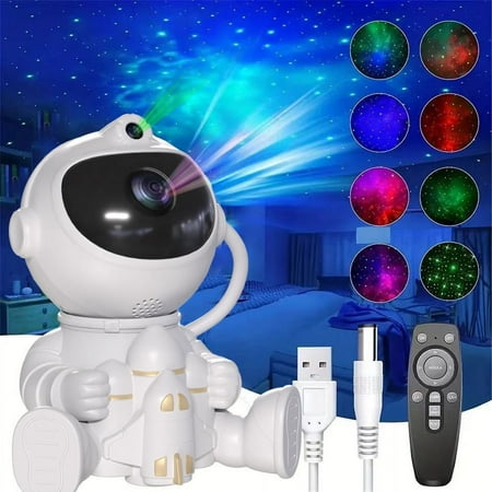 

Gmogad Star Projector Galaxy Night Light Spaceman Astronaut Space Projector 8 Projection Effects 360 Degree Rotation Star Projector Night Light With Remote Control White
