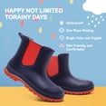 thumbnail image 4 of Lcamaw Kids Rain Boots, Waterproof Chelsea Rubber Boots for Boys and Girls, Non-Slip Ankle Muck Toddler Rainboots, Outdoor, Farm, Park, Hiking, Fishing, School Playing, 4 of 9
