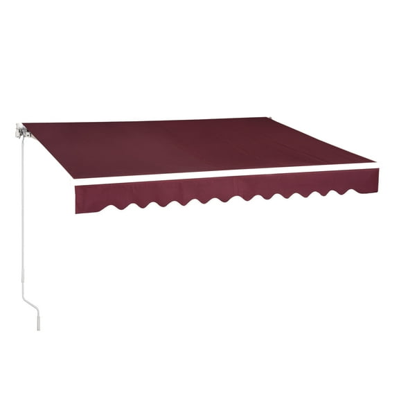 MCombo 12' x 10' Burgundy Manually Retractable Patio