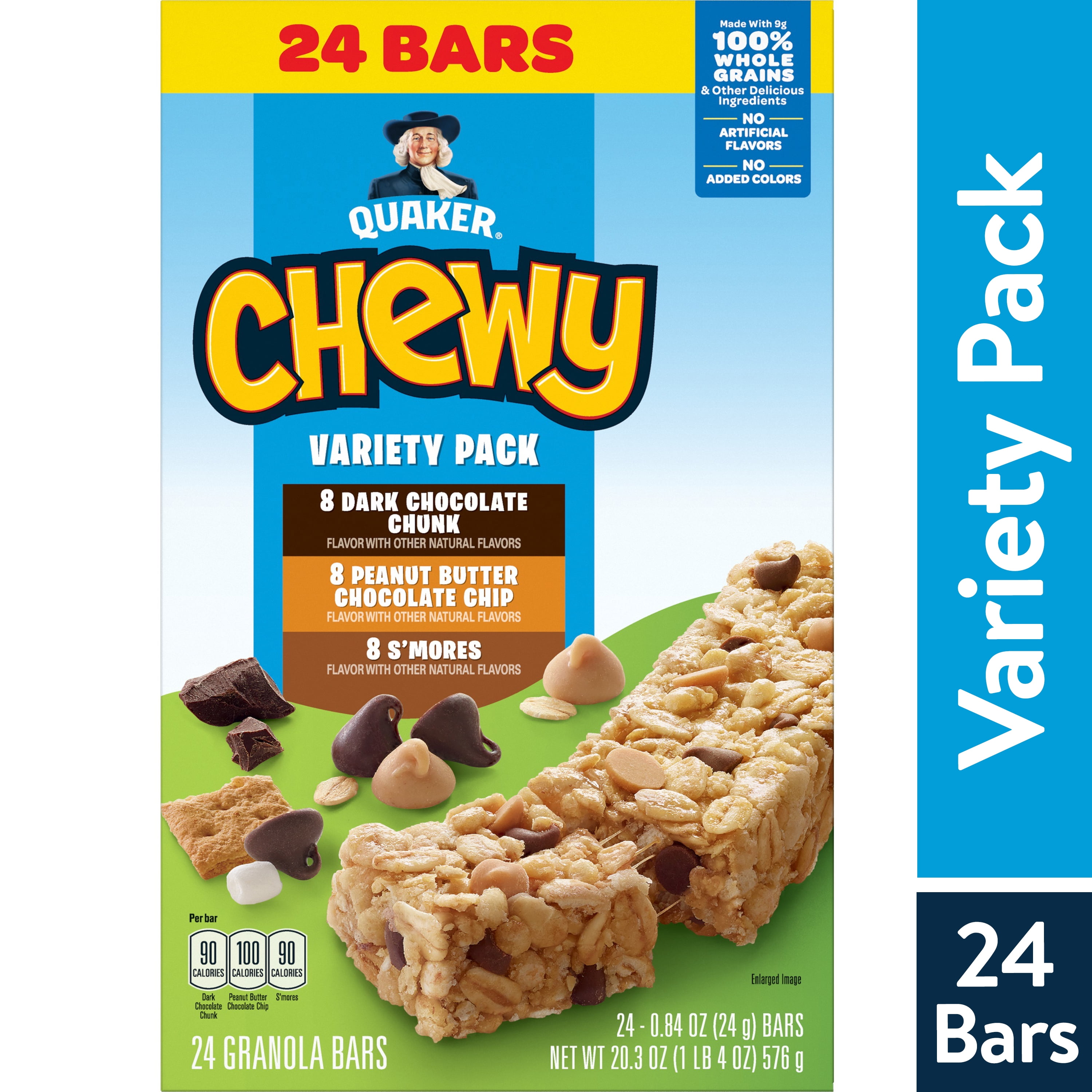 Quaker Chewy Granola Bars, 3 Flavor Variety Pack, 24 Pack