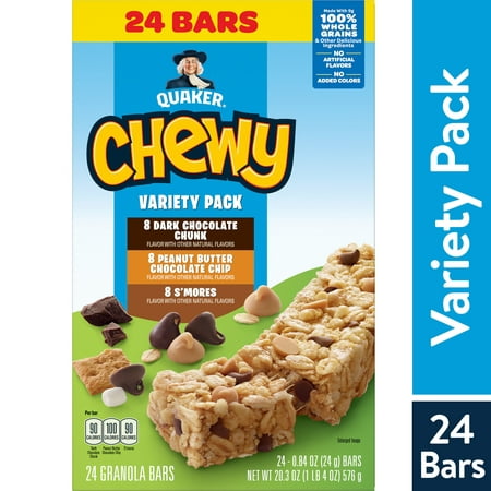 Quaker Chewy Granola Bars 3 Flavor Variety Pack 24 Pack