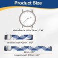 thumbnail image 2 of Uxcell 24mm Nylon Braided Watch Bands with Stainless Steel Buckle, Blue White, 2 of 6