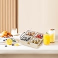 thumbnail image 5 of Elapind Divided Serving Tray with Lid, Removable Divided Platter Snack Box, Food Storage Charcuterie Containers with 4 Compartments for Party, Veggies, Snack, Fruit, Candy, Cracker, Chip,White, 5 of 7