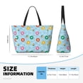 thumbnail image 2 of Large Beach Bags Water-resistant Sandproof - Swim rings floating Cute Beach Tote Bags for Women with Zipper, 2 of 6