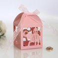thumbnail image 2 of 50 cajas de dulces con forma de elefante para bodas, fiestas, recuerdos con cintas, cajas de regalo de chocolate para baby shower, despedida de soltera y cumpleaños., 2 of 5