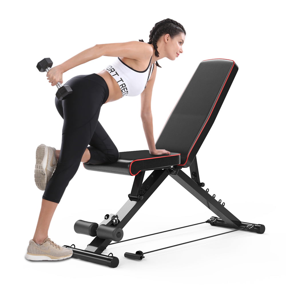 Adjustable Weight Bench Incline Decline Foldable Full Body Workout Gym Exercise 