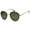 Matte Black-Gold / Green, variant on sunglassLA Unisex Modern Slim Nose Bridge Metal Temples Oval Lens Round Sunglasses 53mm (Shiny Black-Silver / Lavender) - 53mm