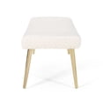 thumbnail image 2 of 48.75" White and Gold Contemporary Rectangular Bench, 2 of 7