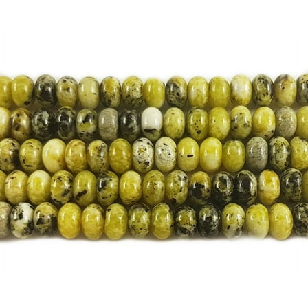 5x8mm Yellow Turquoise Smooth Rondelle Beads Genuine Gemstone Natural Jewelry Making