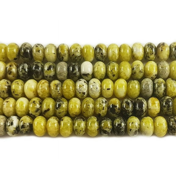 5x8mm Yellow Turquoise Smooth Rondelle Beads Genuine Gemstone Natural Jewelry Making