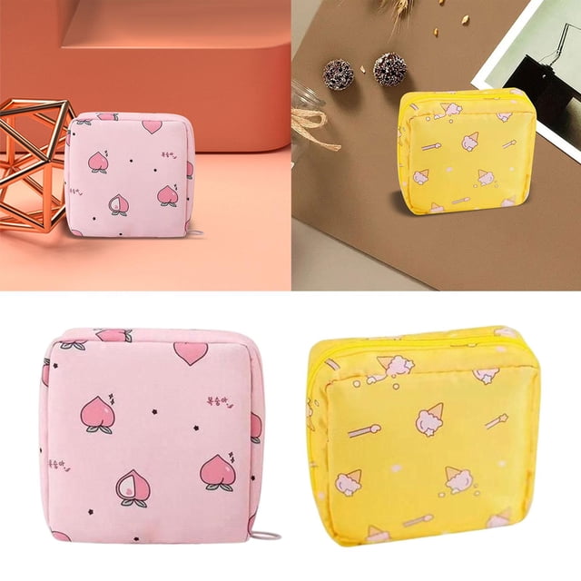 2 bolsas de almacenamiento de servilletas multiusos con cierre de cremallera reutilizables. rosa amarillo Fernando titular de almacenamiento