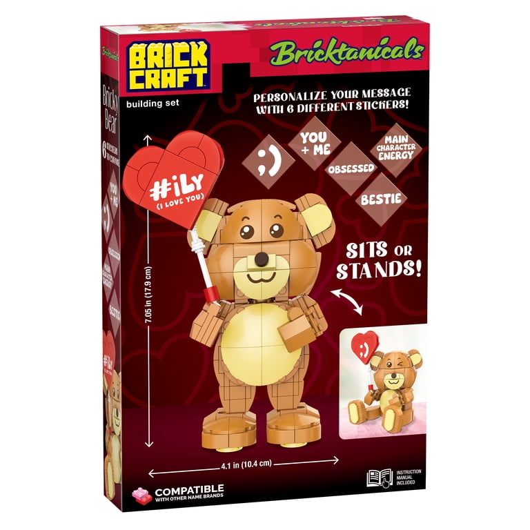 Brickcraft Bricktanicals Bricky Bear Building Kit (357-Piece Set