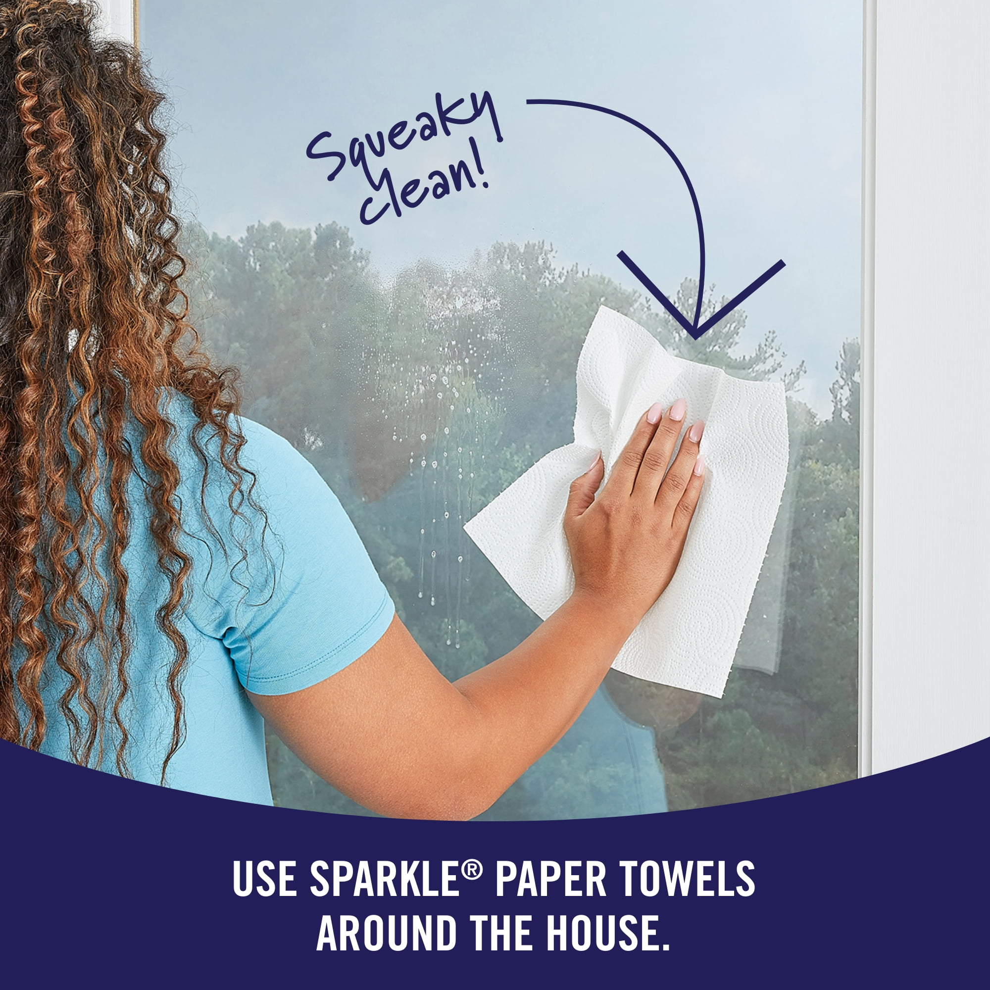Sparkle Tear-a-Square Paper Towels, 12 Double Rolls