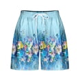 thumbnail image 5 of Zorckvet Womens Elastic Waist Shorts Beach Wide Leg Summer with Pockets Comfort Floral Shorts for Women, 5 of 5