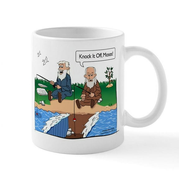CafePress - Fishing With Moses Mug - 11 oz Ceramic Mug - Novelty Coffee Tea Cup