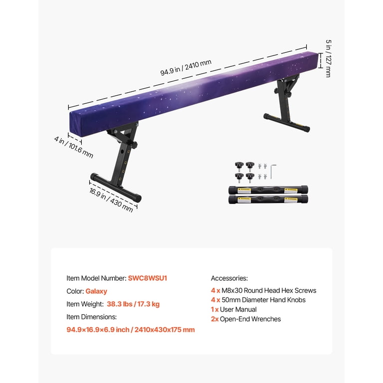 KFFKFF 8ft Adjustable Balance Beam, 5 Height Settings photo 7