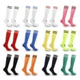 thumbnail image 2 of LYMAYTER 1 Pairs Soccer Socks for Women Stripe Knee High Sports Socks Breathable Compression Socks S-L, 2 of 7