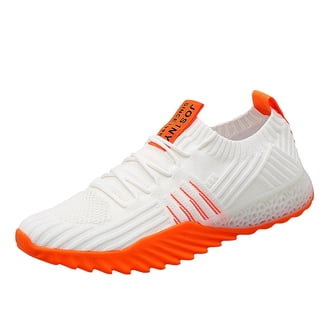 ?Men\'s Gradient Orange White Spandex Low Top Quick Dry Comfortable Lace up Shoe MEN main image 3