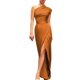 thumbnail image 2 of Gibobby Vestidos de fiesta largos de noche Vestido sexy de color sólido con personalidad Diseño simple y exquisito adecuado para todas las ocasiones(Amarillo,G), 2 of 3