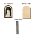 thumbnail image 5 of Fiaya Women Halloween Ghost Wooden Double-Layer Decorative Sign Arch Door Frame for Tabletop Wall Hanging Vintage Rustic Ornament Style B, 5 of 5