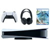 Sony Playstation 5 Disc Version Console with Black PULSE 3D Wireless Gaming Headset and Horizon Forbidden West