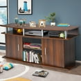 thumbnail image 2 of Costway 63''TV Stand Entertainment Console Center W/ 2 Cabinets Up to 70''Walnut, 2 of 9