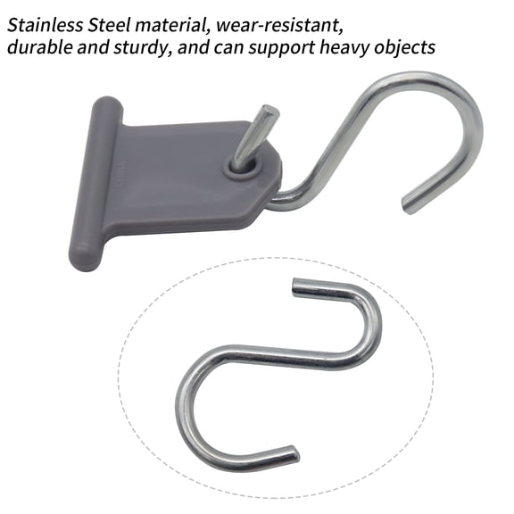 S Shaped RV Awning Hooks and Heavy Duty Party Light Hangers for Camper Van Outdoor Lights and Clothes Storage 8 Pack 5.5 in / 14 cm