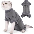 thumbnail image 6 of Cat Recovery Suit for Abdominal Wounds Or Skin Diseases, 1Pc Cat Onesie for Cats After Surgery Female Kitten Recovery Suit, Breathable E-Collar Alternative for Cats After Spay Anti Licking Wounds, 6 of 6