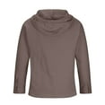 thumbnail image 5 of Qingpeng Pullover Hooded Shirt for Men Long Sleeve V Neck Shirts Casual Loose Lightweight Tee Shirt Tops, 5 of 6