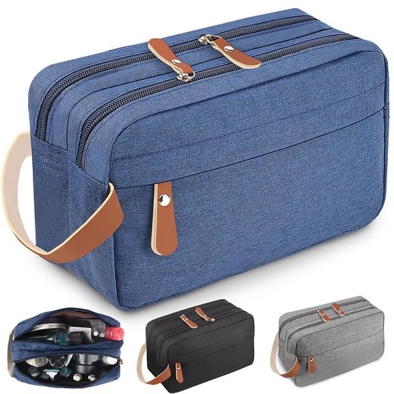 Travel Toiletry Bag for Men Hanging Dopp Kit Water Resistant Shaving Bag for Toiletries Accessories Small Toiletry Bag