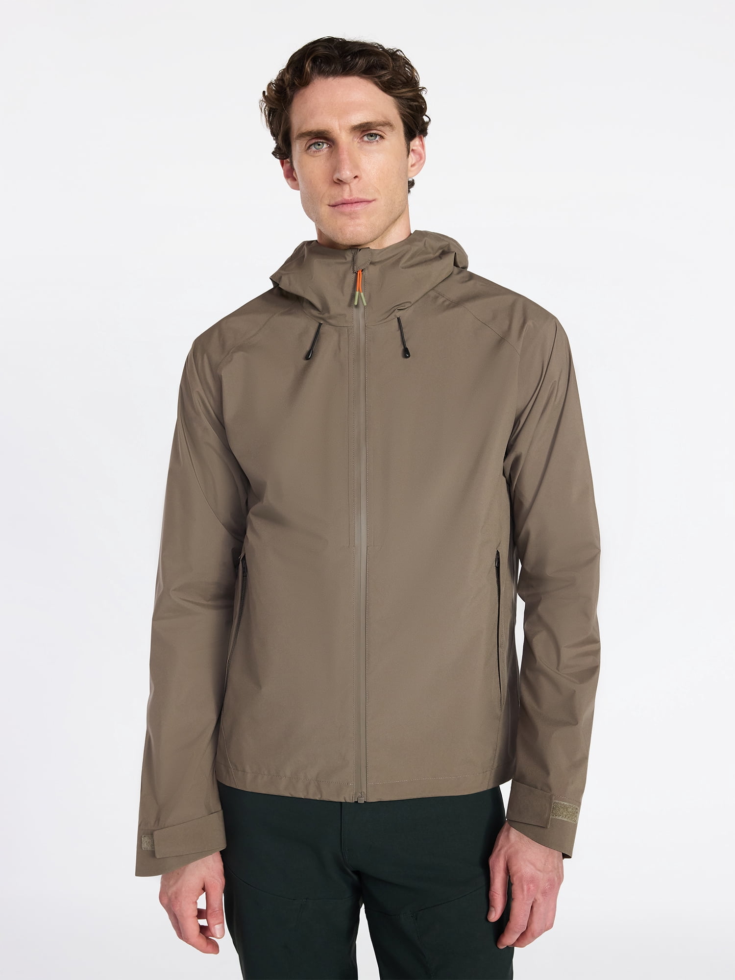 Ozark Trail Men's and Big Men's Sealed Seam Rain Jacket Pinnacle System, Sizes S-3XL