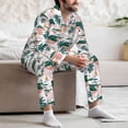thumbnail image 7 of Uemuo Hawaii Palms Pattern 2-Piece Loungewear Set - Men’s Soft Sleepwear, Cozy Winter PJs, Comfy Sleep Set-Medium, 7 of 7