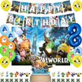 thumbnail image 2 of Suministros de fiesta de cumpleaños palworld, pancarta de globo, vajilla, Decoración de Pastel, Baby Shower, 2 of 5