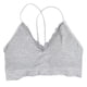 thumbnail image 5 of tipo camisola con escote en V, con relleno inalámbrico, finos, camisola, para mujer gris Colcomx Top de tirantes tipo bralette con relleno para mujer, 5 of 8