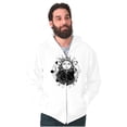 thumbnail image 5 of Celestial Sun Space Hands Spiritual Zip Up Hoodie Men's Women's Brisco Brands M, 5 of 6