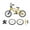 Yellow, variant on Milaget Mini Alloy BMX Finger Bike Bike Fans Kids Children Wheel Toy Game Decoration Black