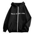 thumbnail image 6 of shqvo Jesus Loves You Hoodie Zip Up Hoodie Women Oversized Christian Sweatshirts Lightweight Long Sleeve Fleece Jacket with Pockets Preppy Clothes Black, 6 of 6