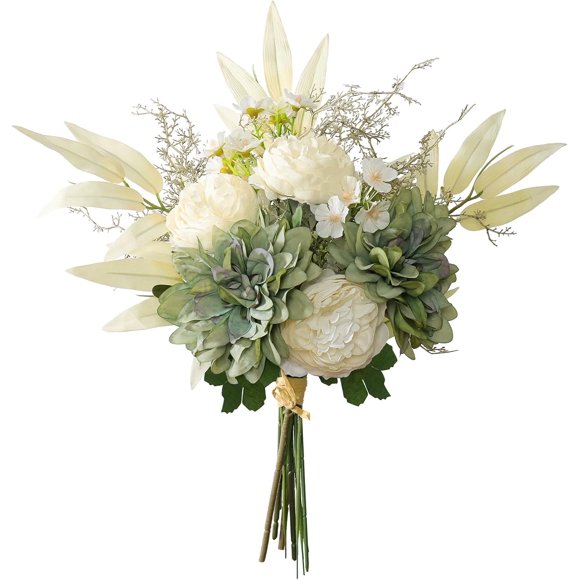 Betylifoy Fleurs Artificielles Fausses Fleurs Plantes Bouquets de Mariage de Mariée Faux Bouquet de Fleurs Dahlia Arrangements Floraux en Soie Fausses Fleurs de Printemps pour Vase de Maison Table Décoration de Fête (Dahlia-Vert)