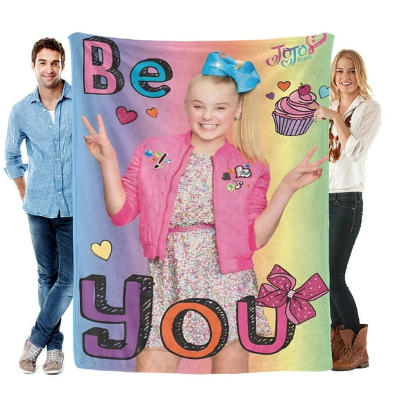 JOJO Siwa-Anti-Pilling Flannel Blanket Soft Lightweight Plush Fuzzy Cozy Luxury Blanket for Home and Kitchen Use – Perfect for Kids and Adults