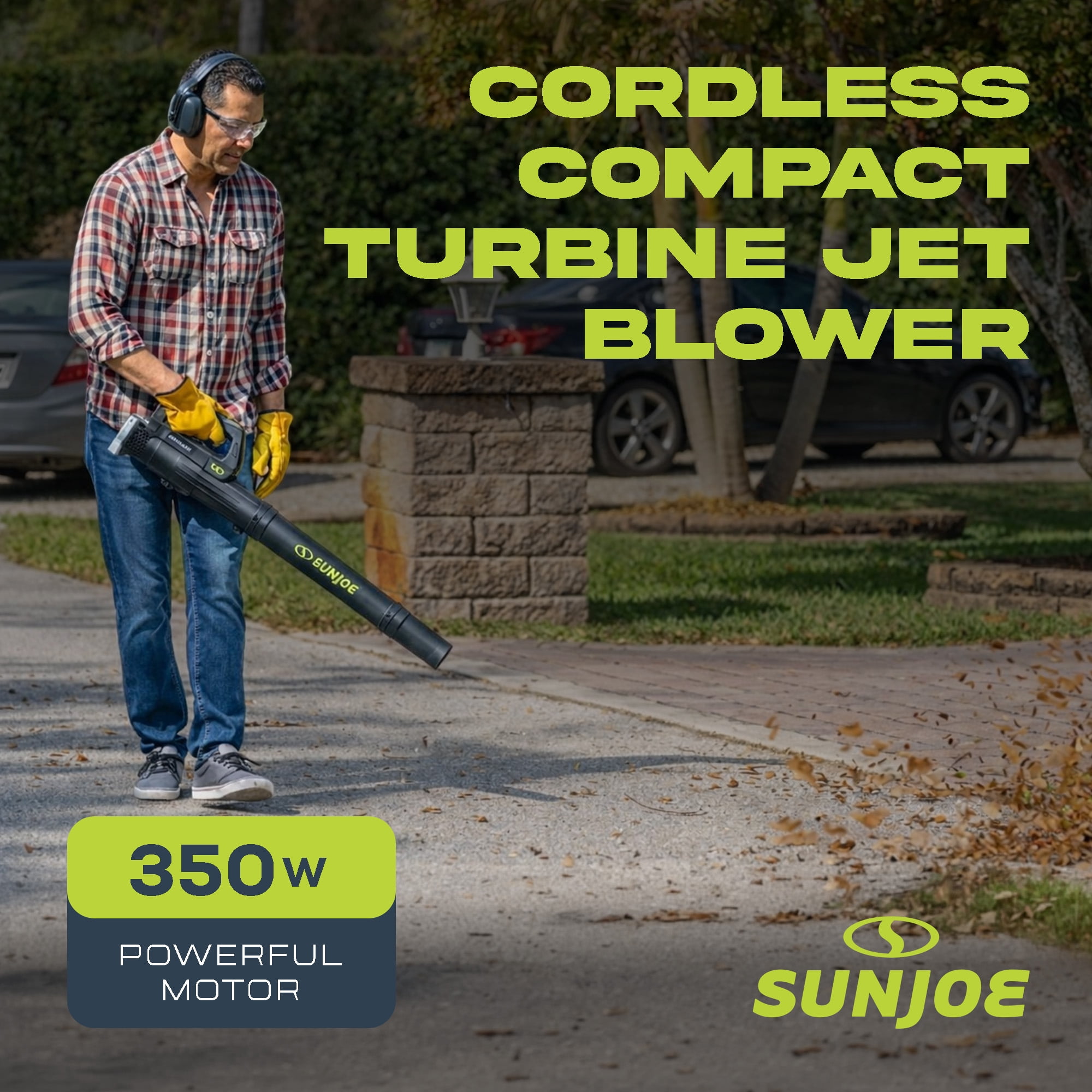 Open Box Sun Joe 24V Jet Leaf Blower Cordless Compact Turbine (Tool Only)