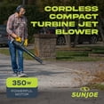 thumbnail image 5 of Open Box Sun Joe 24V Jet Leaf Blower Cordless Compact Turbine (Tool Only), 5 of 6