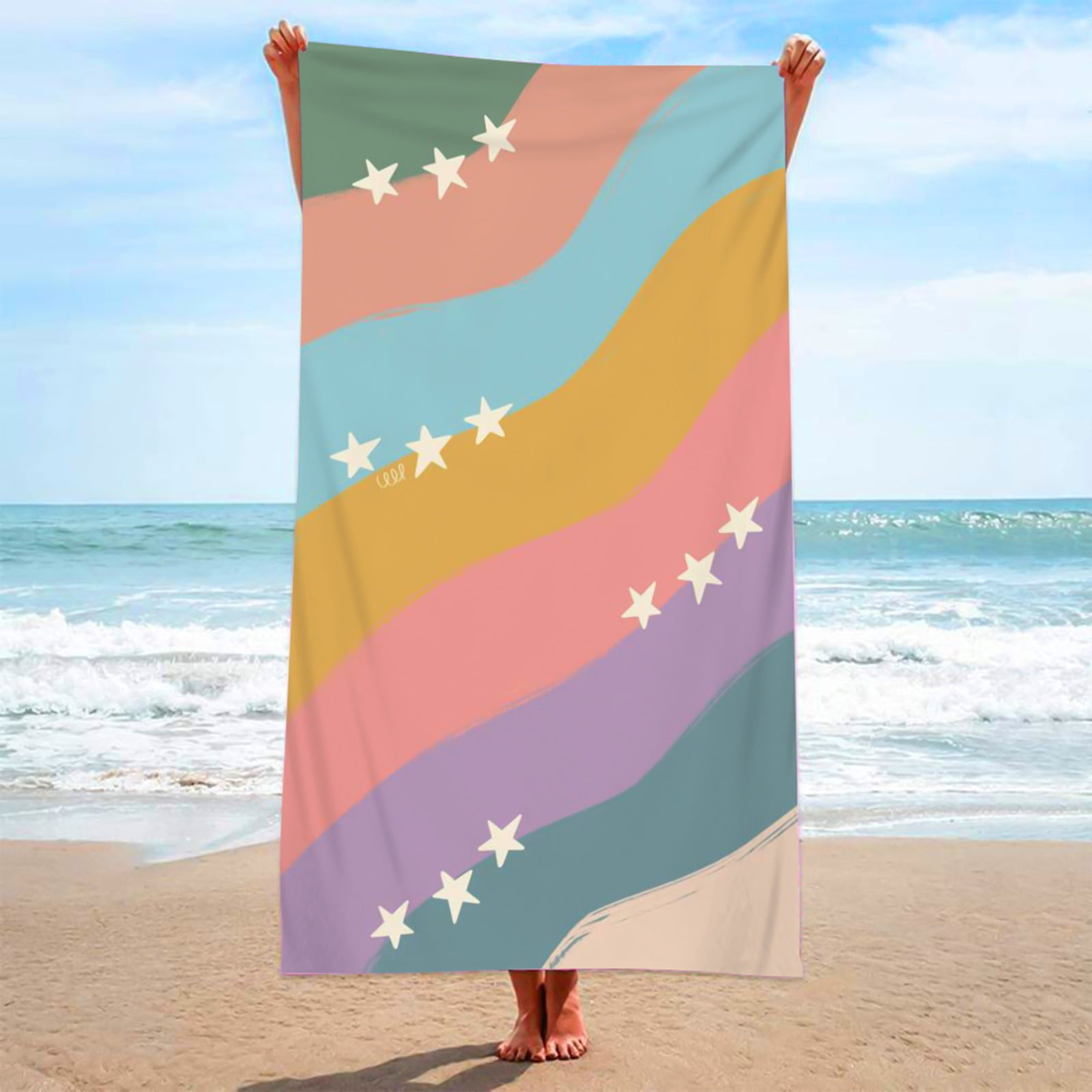 Beach Towels Clearance,Quick Fast Dry Sand Free Proof Compact Outdoor