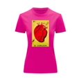 thumbnail image 1 of Playera Blusa El Corazon De La Loteria Mexicana Tradicion Mexicana Color Fucsia Talla Mediana Marca Emil SaEs, 1 of 4