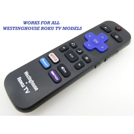 New Westinghouse Roku TV Remote Netflix/AppleTV+/Paramount+/HBOmax 3026000071