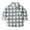 Gray, variant on Children Plaid Pocket Button Up Shirt Long Sleeve School Uniform Top Checkered Print Boys Girls Casual Tops Ages 6Months-8Years