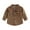 Brown, variant on Baby Jacket Baby Boy Fall Jacket Newborn Fleece Jacket Baby Fleece Hoodie 1-6 Years Children's Casual Solid Color Long Sleeve Lapel Button Pocket Long Sleeve Hooded Denim Jacket