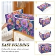 thumbnail image 2 of Yayeee Collapsible Cube Storage Bin with Lid Fabric Closet Decorative Basket with Handles, Light Purple Flowers, 2 of 7