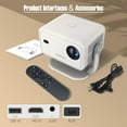 thumbnail image 3 of Magcubic L018 Proyector 4K con WiFi y Bluetooth, Proyector Nativo 1080P, Enfoque Automático y Corrección Keystone Automática con Control por Voz, Proyector de Películas para Cine en Casa Al Aire Libre, 3 of 10